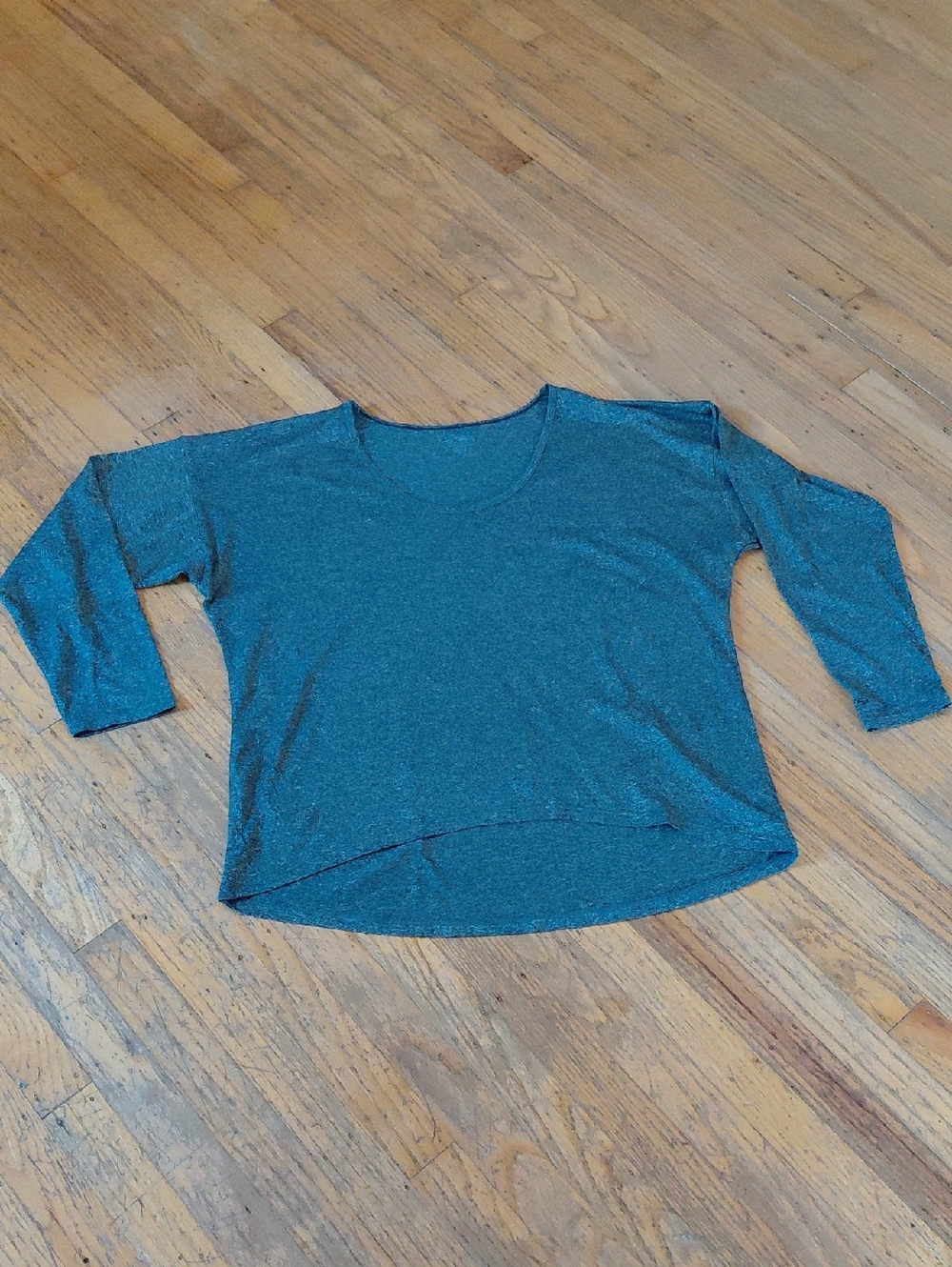 Champion Gray Scoop Long-Sleeve Women's Top